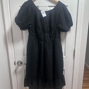 Retro Chic by Torrid Black Puff-Sleeve Dress